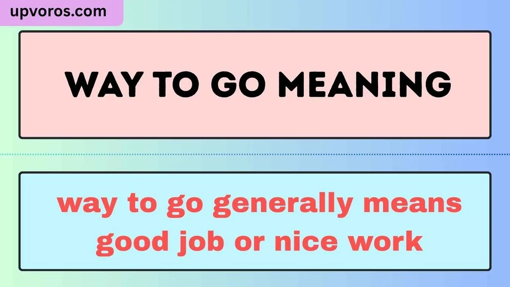 Way to Go Meaning