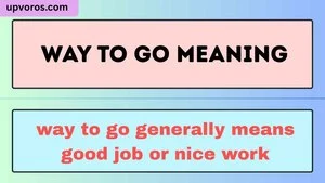 Way to Go Meaning