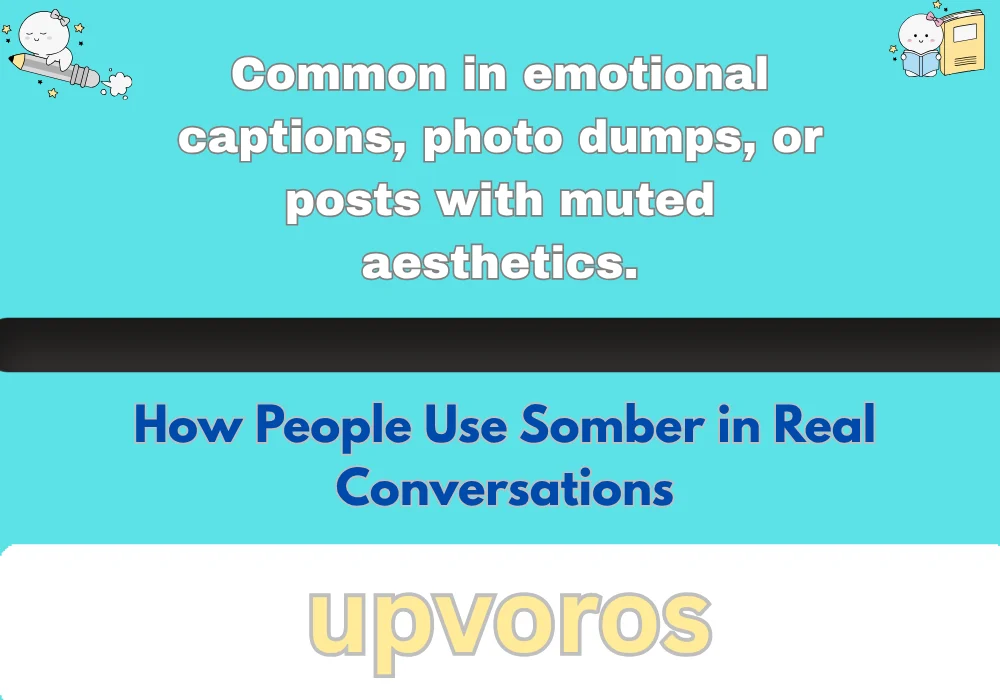 How People Use Somber in Real Conversations